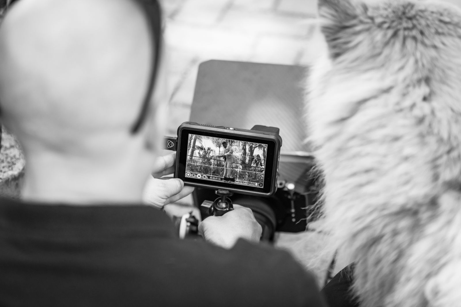 The team at work during a wedding