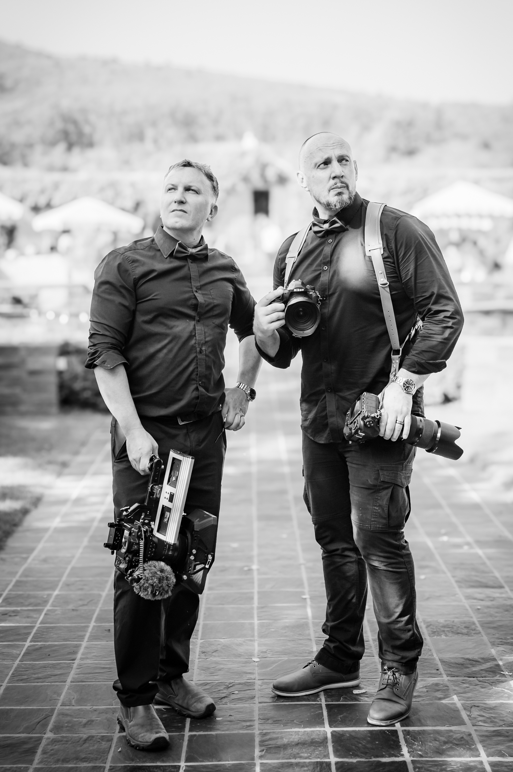 The Eighty One Moments crew with their cameras on location